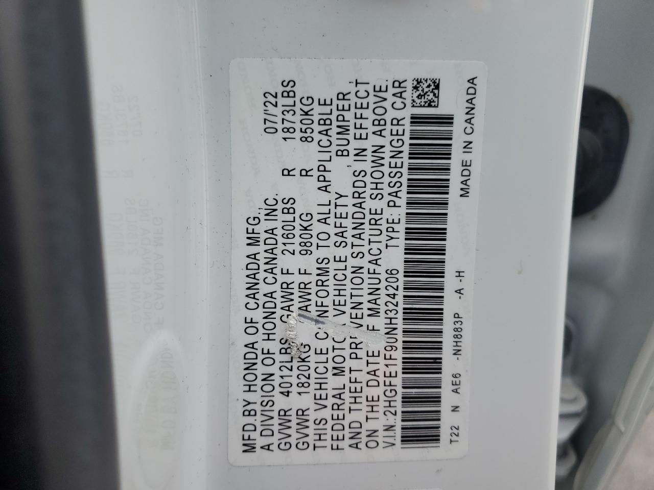 Honda Civic Touring Image 2