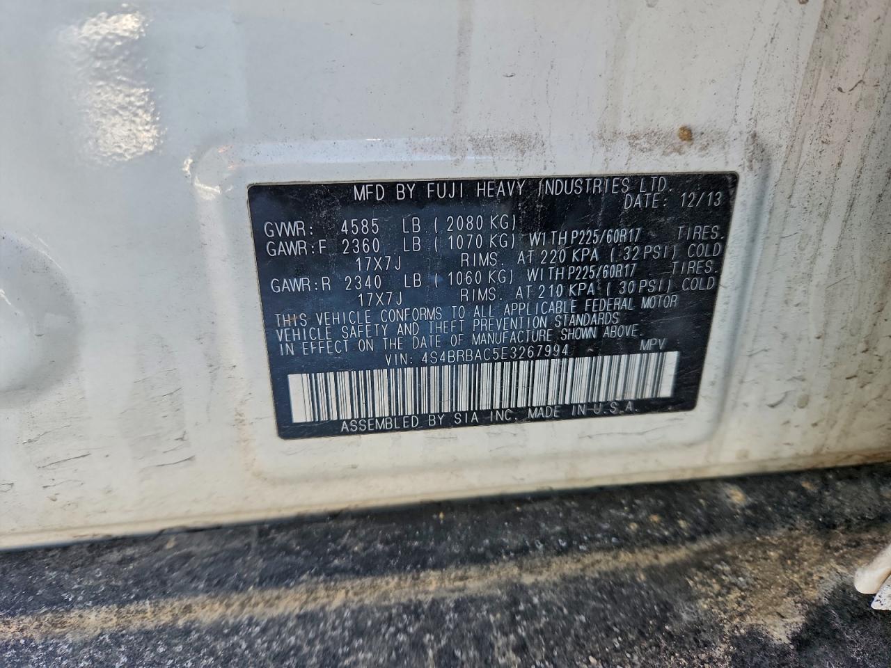 Subaru Outback 2.5i Image 12