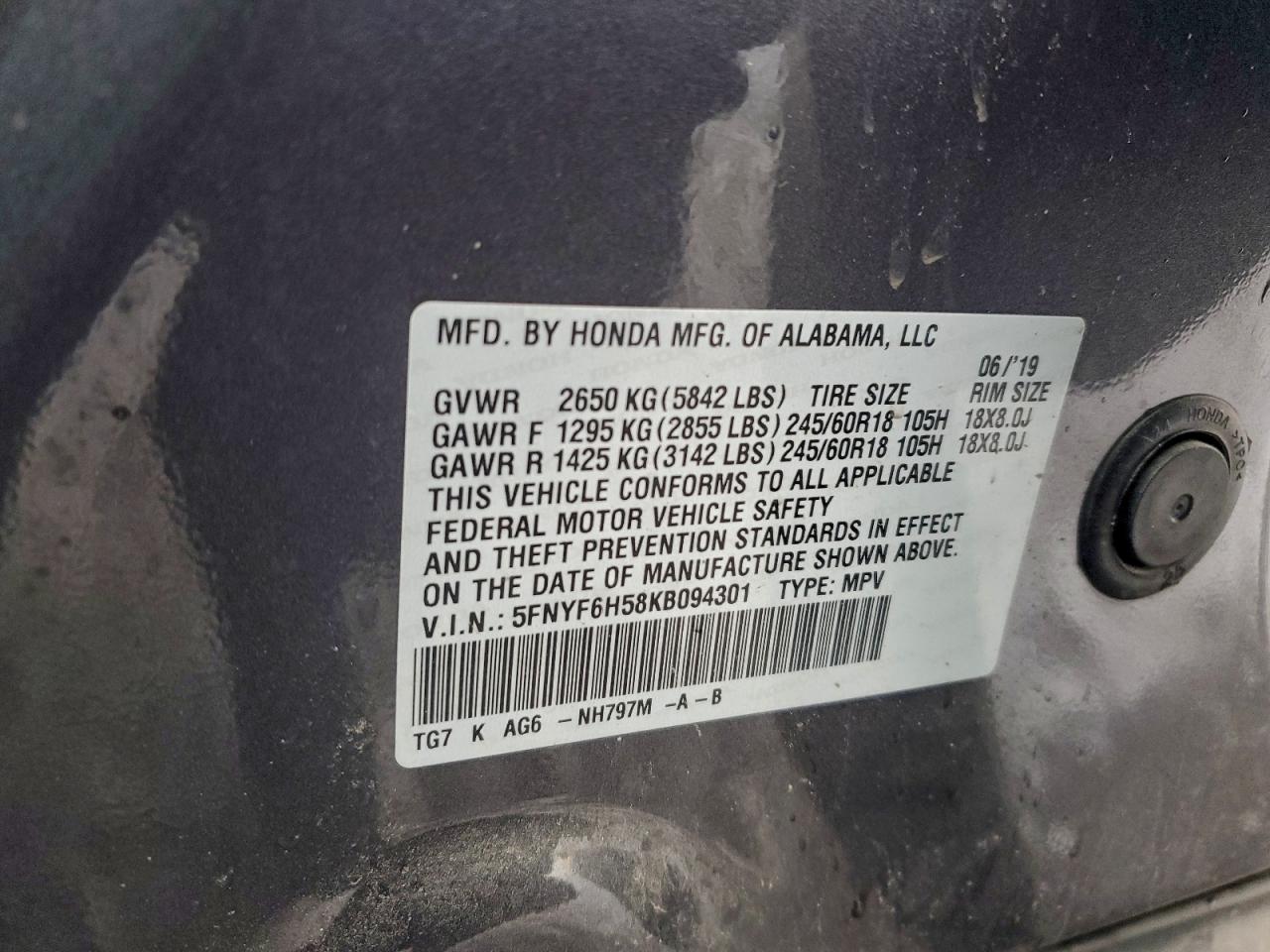 Honda Pilot Exl Image 12