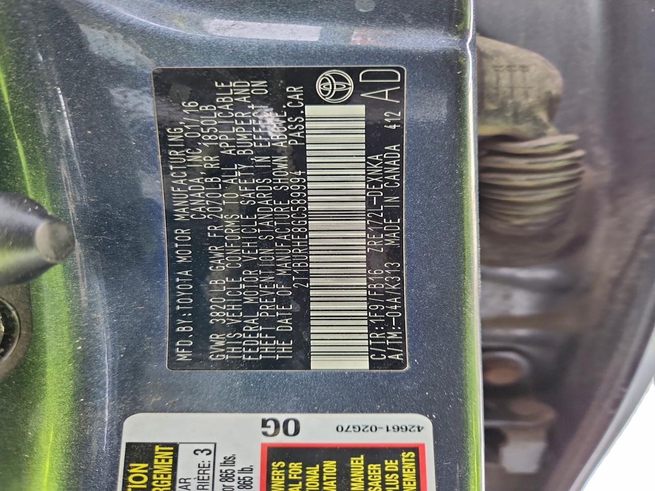 Toyota Corolla L Image 12